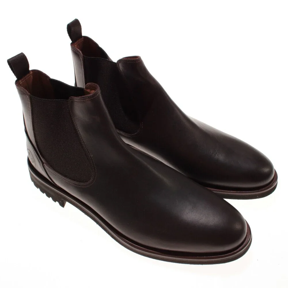 Di Bianco NWD Pull On Chelsea Boots Size 9 US in Brown Leather Made in Italy